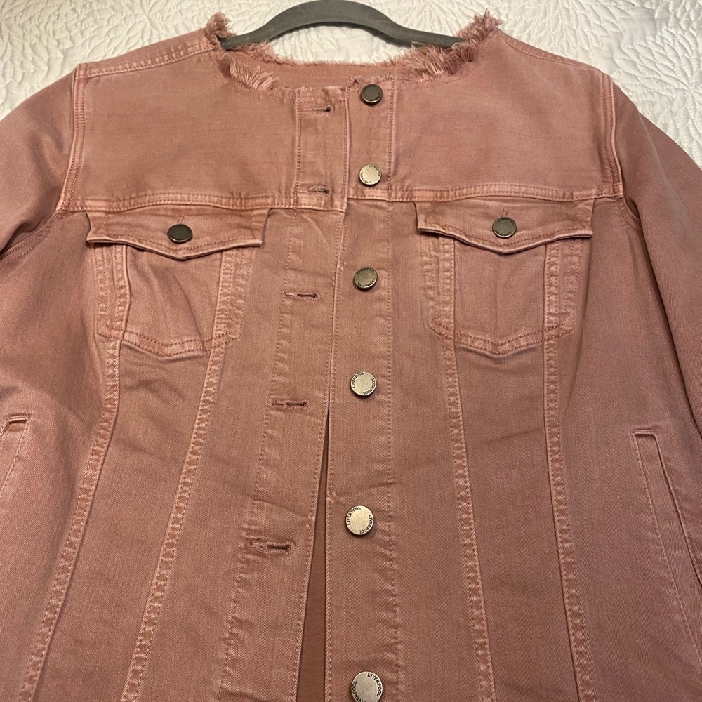 Liverpool Dusty Pink Denim Jacket - Picture 4 of 6